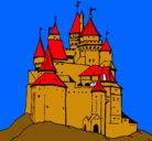 Dibujo Castillo medieval pintado por gaturro