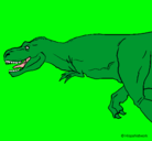 Dibujo Tiranosaurio rex pintado por cosme