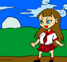 Dibujo Colegiala manga pintado por pontonuss