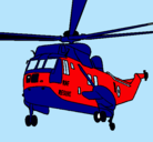 Dibujo Helicóptero al rescate pintado por liseth
