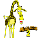 Dibujo Madagascar 2 Melman pintado por nnvjvhhvnvnn