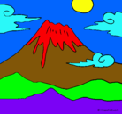 Dibujo Monte Fuji pintado por tabata