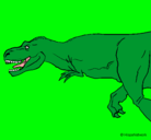 Dibujo Tiranosaurio rex pintado por facus
