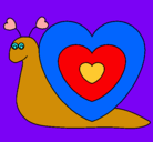Dibujo Caracol corazón pintado por eduarddddd