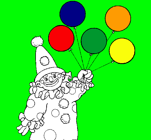 Payaso con globos