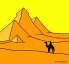 Dibujo Paisaje con pirámides pintado por tapun