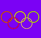 Dibujo Anillas de los juegos olimpícos pintado por layl