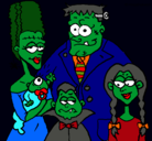 Dibujo Familia de monstruos pintado por miguuel12