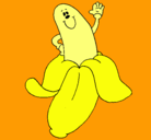 Dibujo Banana pintado por platano