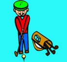 Dibujo Jugador de golf II pintado por edit