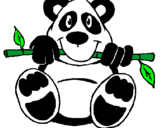 Dibujo Oso panda pintado por jacobox2011