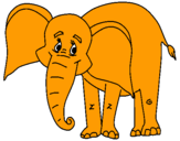 Dibujo Elefante feliz pintado por MIIIIIILI