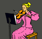 Dibujo Dama violinista pintado por johsse 
