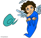 Dibujo Ángel pintado por Shalome