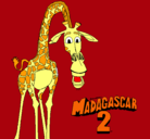 Dibujo Madagascar 2 Melman pintado por alondra0620