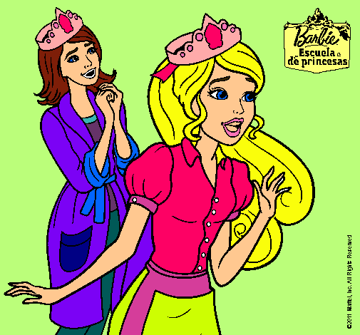 Dibujo Barbie con una corona de princesa pintado por Jesu