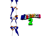 Dibujo Madagascar 2 Pingüinos pintado por kennya