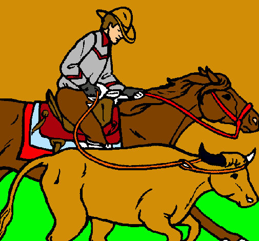 Vaquero y vaca