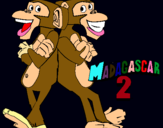 Dibujo Madagascar 2 Manson y Phil 2 pintado por janiel