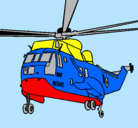Dibujo Helicóptero al rescate pintado por PASTRAN