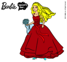 Dibujo Barbie vestida de novia pintado por 16092002