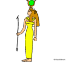Dibujo Hathor pintado por fefota