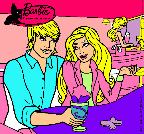 Barbie y su amigo en la heladería