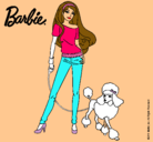 Dibujo Barbie con look moderno pintado por pekee