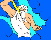 Dibujo Dios Zeus pintado por morenitita