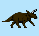 Dibujo Triceratops pintado por trise