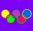 Dibujo Anillas de los juegos olimpícos pintado por zanjuampa