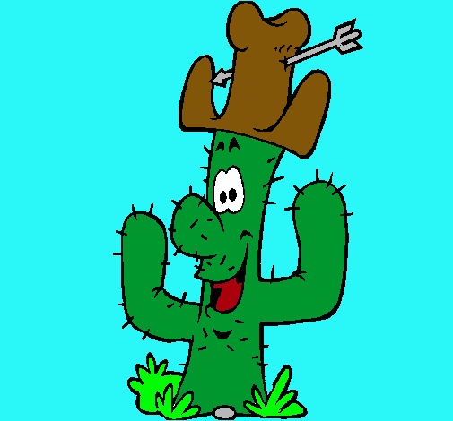 Cactus con sombrero