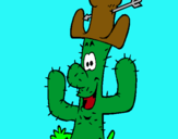 Dibujo Cactus con sombrero pintado por raaaaaaaaaag