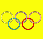 Dibujo Anillas de los juegos olimpícos pintado por analaura2007