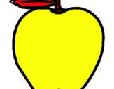 Dibujo manzana pintado por JOiiMi