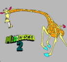 Dibujo Madagascar 2 Melman 2 pintado por darenk