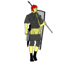 Dibujo Soldado romano pintado por viaje