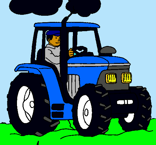 Dibujo de Tractor en funcionamiento pintado por Ford en  el día  25-09-11 a las 02:47:34. Imprime, pinta o colorea tus propios dibujos!