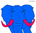 Dibujo Elefante africano pintado por morenprisc