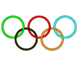 Dibujo Anillas de los juegos olimpícos pintado por futbolero