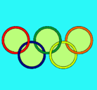 Dibujo Anillas de los juegos olimpícos pintado por paolao