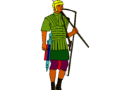 Dibujo Soldado romano pintado por llor