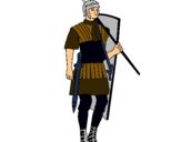 Dibujo Soldado romano pintado por dayanna