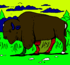 Dibujo Búfalo  pintado por zharitd