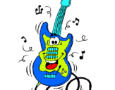 Dibujo Guitarra eléctrica pintado por cami30