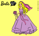 Dibujo Barbie vestida de novia pintado por Jackylyn