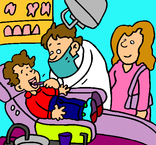 Niño en el dentista