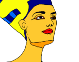 Dibujo Busto de Nefertiti pintado por truji