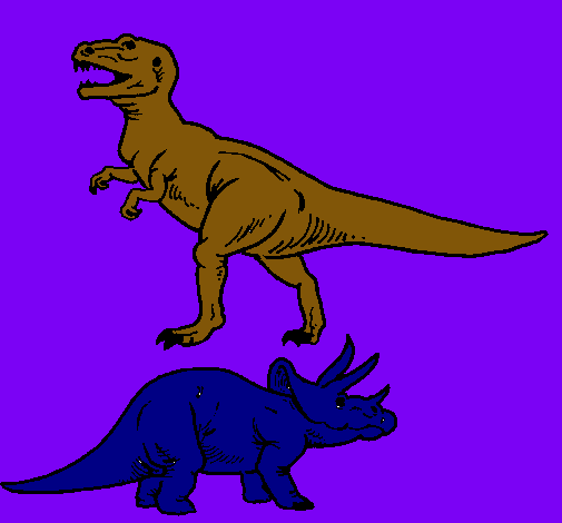 Triceratops y tiranosaurios rex