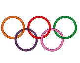 Dibujo Anillas de los juegos olimpícos pintado por jghh